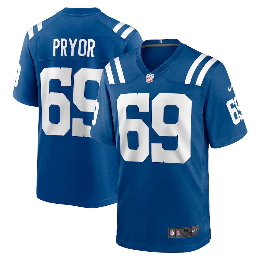 Men Indianapolis Colts #69 Matt Pryor Nike Royal Game NFL Jersey